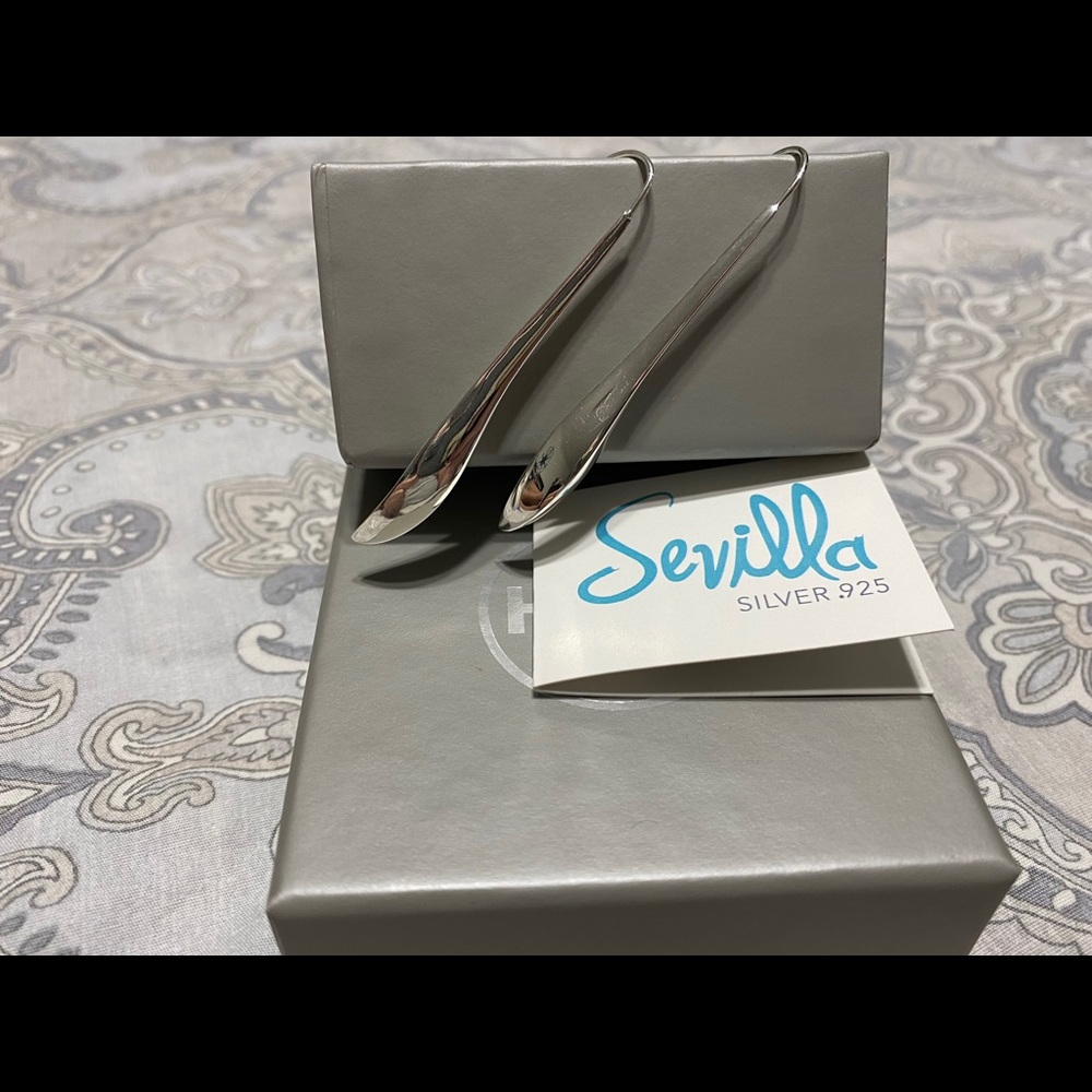 Sevilla Silver tear drop earrings
